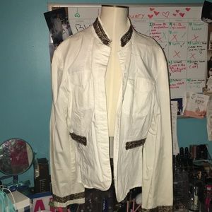 Embroidery stitch blazer